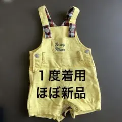 黄色　デニム　オーバーオール　80㌢