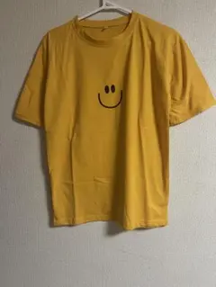 #イエロースマイルプリントTシャツ #メンズM