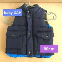 babyGap 防寒ベスト　ダウンベスト　ネイビー　80cm　12-18ヶ月