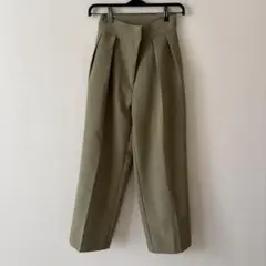 select moca by son オリーブ色ハイウエスト ワイドパンツ