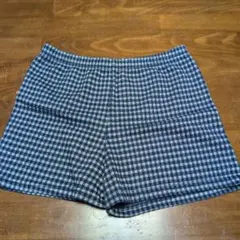 インナーパンツ　チェック柄　ショートパンツ M-L