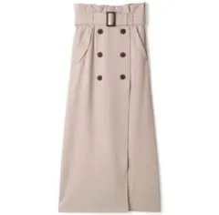 GRL ベルト付きハイウエストダブルボタンタイトロングスカート [gm603]