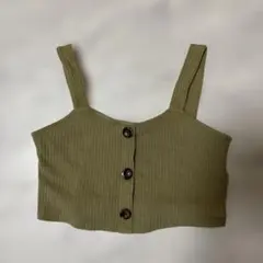 GU リブ編みビスチェ オリーブグリーン