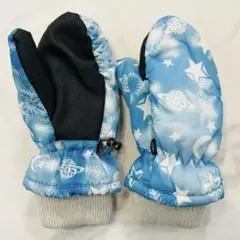 【美品】キッズ用スノー手袋 ミトンタイプ（３～４歳目安)