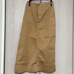 ベージュ タイトスカート ゴム入り