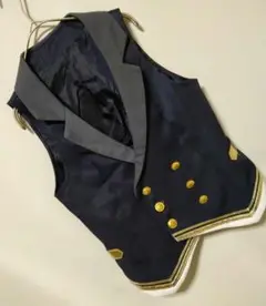 希少 ナポレオンベスト　Wブレスト 金ボタン　ゴールドライン　ふるじょ