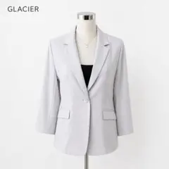 GLACIER テーラードジャケット ライトグレー L　七分袖　春夏のサムネイル