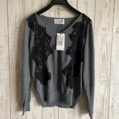 新品　vin 定価¥1万5984円　長袖ニット　スコットクラブ　レース