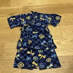 ベビー甚平 青色系 トンボ柄　100cm