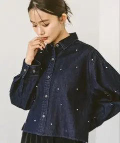 La boutique BonBonパール付デニムジャケット - メルカリ