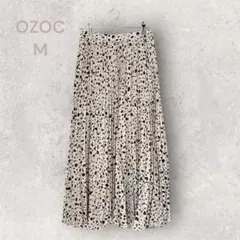 OZOC オゾック　プリーツスカート　アニマル柄　カジュアル　通年　おしゃれ