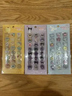 【国内正規品】おはじきふうシール　サンリオ　3枚セット