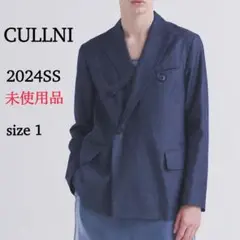 未使用品　CULLNI　テーラードジャケット　アシンメトリー　ネイビー　１サイズのサムネイル