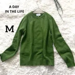 A DAY IN THE LIFE メンズ クルーネック 緑 ウールニット M