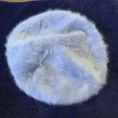 AZUL ファー ベレー帽 グレー