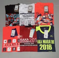 マラソン大会　記念シャツ　MIZUNO asics Tシャツ　6枚　全てS