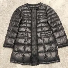 &LOVE アンドラブ　リボン　フリル　ブラック　ロングダウンコート　12