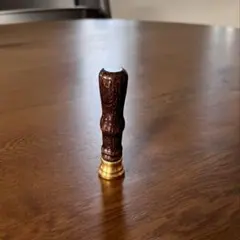 【美品！】シーリングワックススタンプ 木製 金属製　Mの字　スタンプ　封蝋印