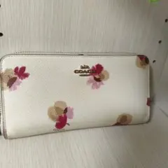 COACH 長財布 花柄 ラウンドファスナー
