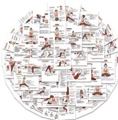 【匿名配送】英語のヨガポーズ ステッカー 41枚セット