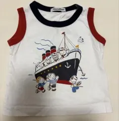 ファミリアおはなしTシャツ　タンクトップ　80cm マリン
