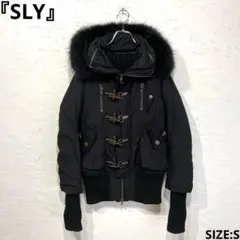 Y2K 00's 【SLY】フード付きモッズコート　ボアライナー付き　黒　S