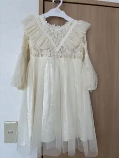 女の子120 レース ワンピース ピアノ発表会 ドレス