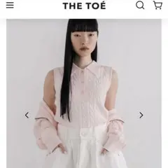 THE TOE ケーブルニット 半袖カーディガン ベージュ S - メルカリ