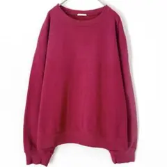 ジーユー　スウェットプルオーバー　裏起毛　クルーネック　パープル　XL 大きめ