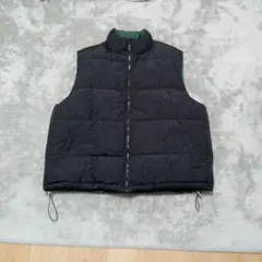 HALHAM XL リバーシブルダウンベスト ブラック/グリーン