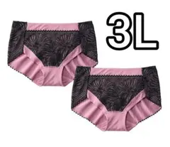 上質エレガントなレース★ストレッチショーツ２枚セット（3L）新品　■ラスト１点