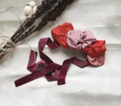 【HD40】七五三　髪飾り　アンティーク　リボン　顎紐　ヘッドドレス