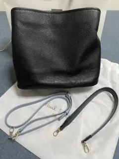 Paul Smith ブラック サプルレザーバッグ 牛革