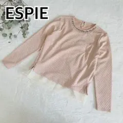 ESPIE /クルーネック 長袖シャツ /スパンコール装飾【S相当】のサムネイル