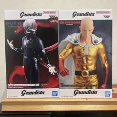Grandistaワンパンマンサイタマ ＆キングダム桓騎 フィギュア 2種