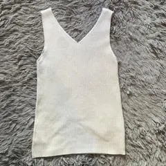 VIS アイボリー ノースリーブ トップス Fサイズ