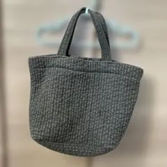 キルティング トートバッグ ヌビバッグ グレー　マザーズバッグ