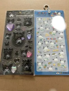 キラキララインストーンシール　エポキシステッカー　ポチャッコ　クロミ　２枚セット