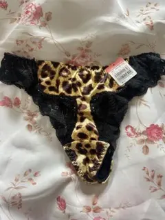 値下げエメフィールレオパードTバック レース ヒョウ柄Ｌ