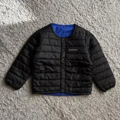 モンベル　キッズ　サーマラップ ラウンドネックジャケット　リバーシブル　黒