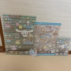 【シナモロールと仲間たち】クリアファイル3種＋ハートのケース