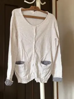 studio CLIP 長袖カーディガン ライトグレー