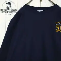 人気 チャンピオン リバースウィーブ スウェット 2XL ネイビー 刺繍 古着