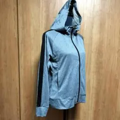 レディース　パーカー　長袖　L　ブルー