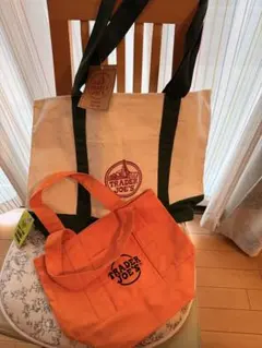 【2点セット】TRADER JOE'S エコバッグ キャンバス　新色グリーン