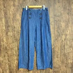 GU | ジーユー ワイドパンツ 青 レディース XXL（３L） 323734