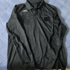 FINTA 長袖ポロシャツ ブラック Oサイズ（サッカー審判服）