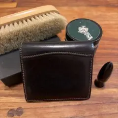 万双 ダブルホーウィン センターカバー二つ折り財布 HORWEEN - メルカリ