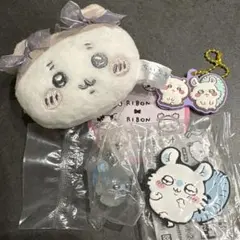 ちいかわ　古本屋　モモンガ　ラバーキーホルダー　マグネット　ミニがまぐち　リボン