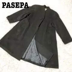 PASEPA✨ウールロングコート✨ガウンコート　9 チェスターコート　レトロ